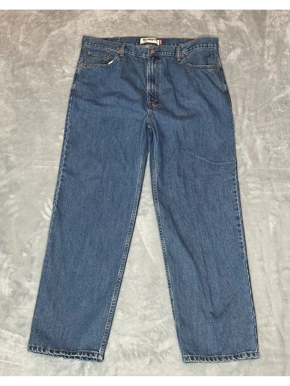 Levis 550 Jeans Mens 42x32 Blue Relaxed Denim Medium Wash
